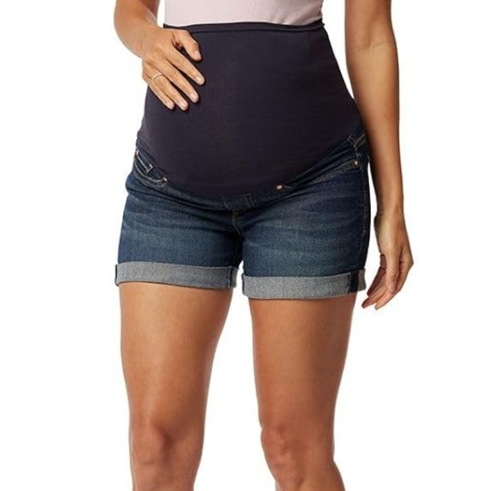 EUC Signature by Levi Strauss & Co. Gold Women's Maternity Mid-Rise Shorts, XL